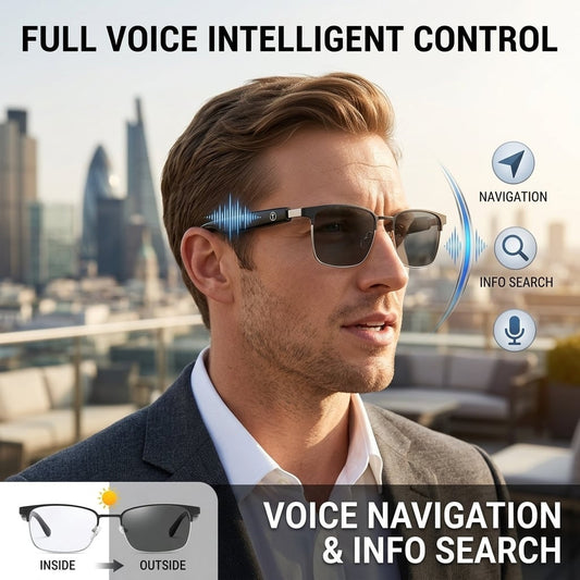 👀 All-weather mobile AI eye assistant, real-time synchronous translation in milliseconds, cross-border barrier-free communication, hands-free calls, music playback, message voice notifications, first-person high-definition shooting